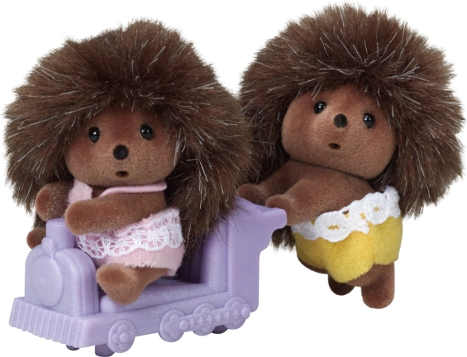 Sylvanian Families jumeaux hérissons avec petit train