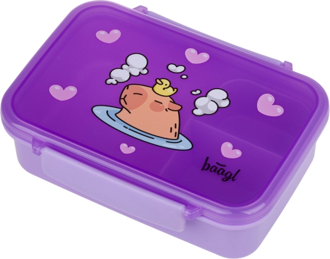 Boîte à goûter Baagl avec compartiments capybara