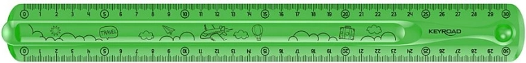 Règle KEYROAD Flexi 30 cm verte