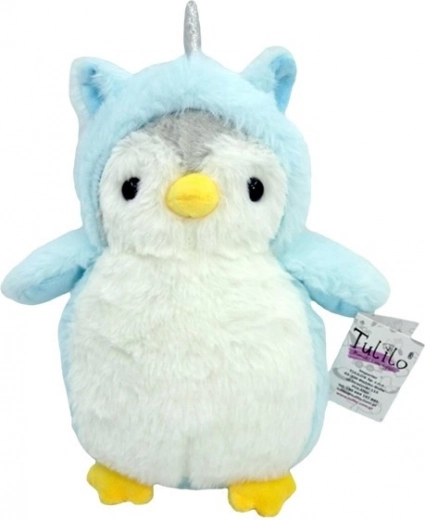 Pingouin en peluche Romek bleu 20 cm