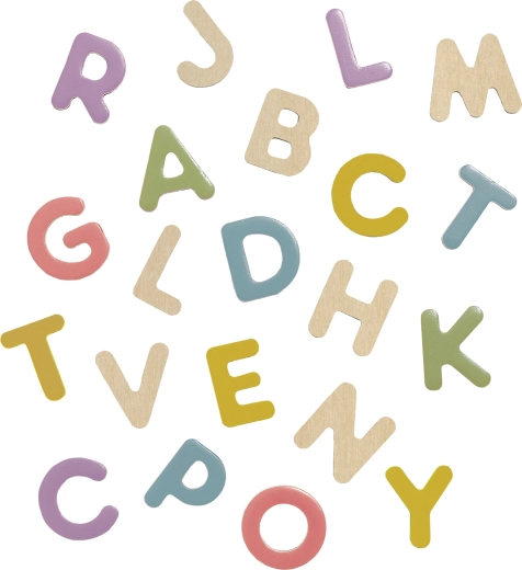 Lettres magnétiques en bois Micki (53 pcs)