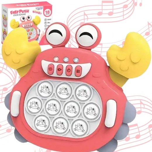 Jeu électronique antistress Pop It crabe rouge