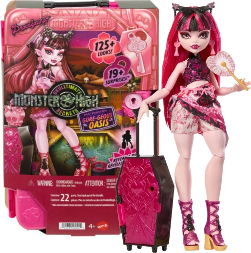 monster high draculaura set de voyage avec surprises 28 cm