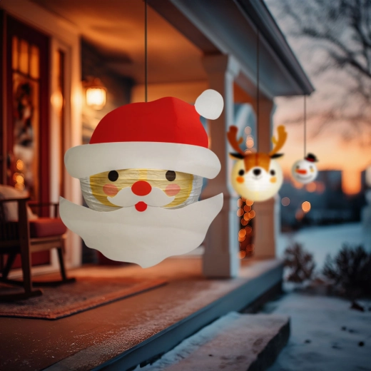 Lampion en papier de Noël Saint-Nicolas 30 cm