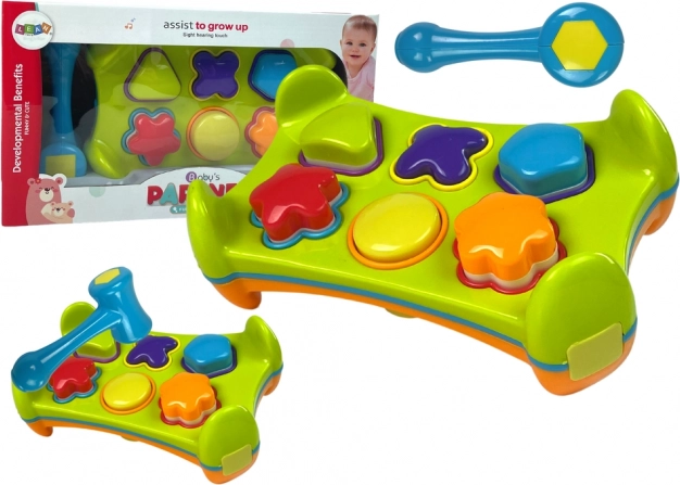 Trieur éducatif double face avec marteau et formes