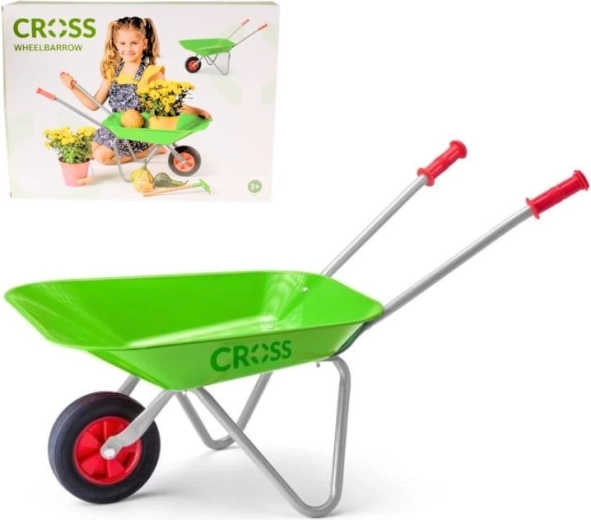 Brouette métallique pour enfant Cross – verte