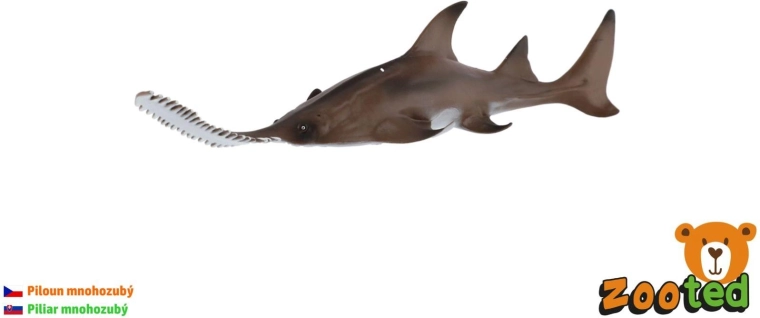 Figurine de poisson-scie à dents en plastique, 22 cm