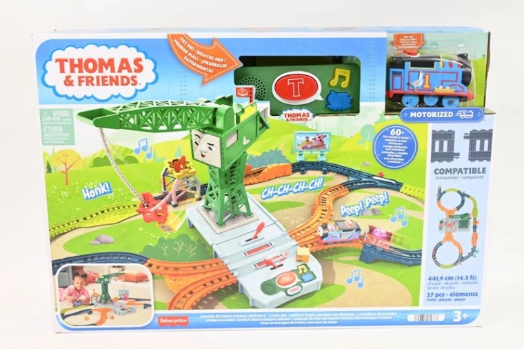 Thomas et ses amis : coffret de rails avec la grue Charles (Karel) avec sons