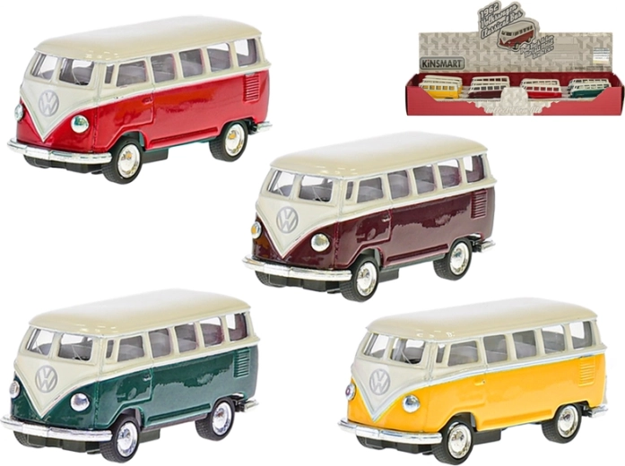 Kinsmart VW Classic autobus 1962 modèle en métal 1:64 avec portes ouvrantes