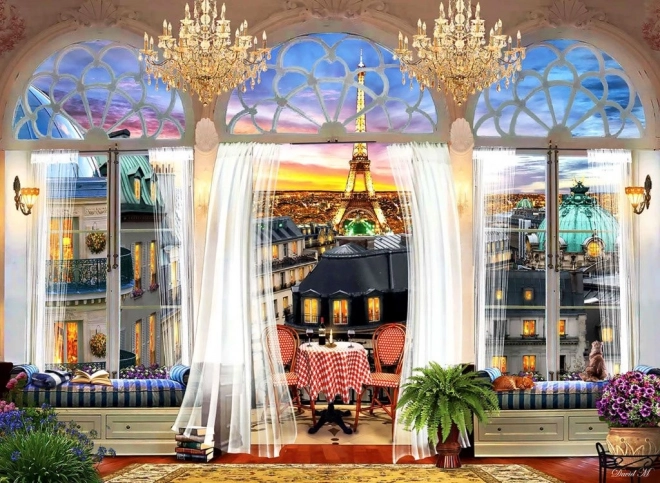 Puzzle Terrasse sur les toits à Paris 1000 pièces ANATOLIAN