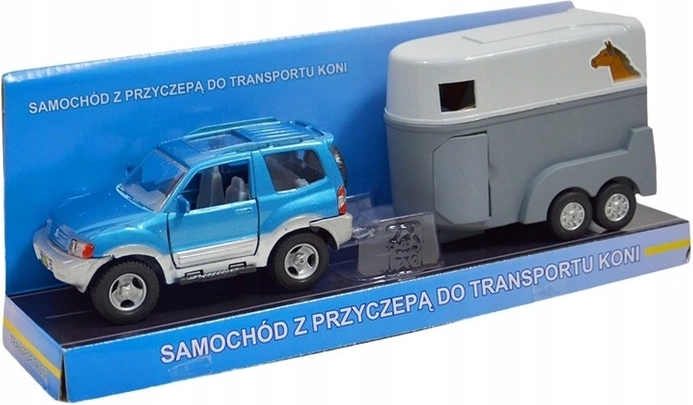 Jeep avec remorque pour le transport de chevaux