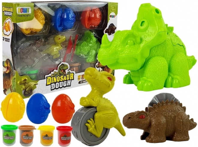Ciastolina Dino Œufs Set 12 pièces 4 couleurs