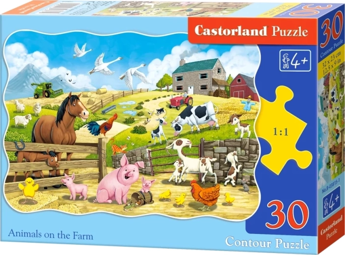 Puzzle Animaux de la ferme 30 pièces CASTORLAND