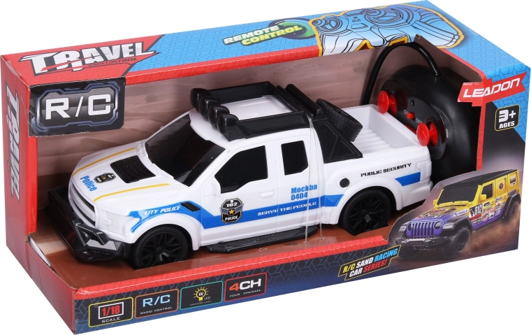 Voiture RC de police télécommandée de 23 cm