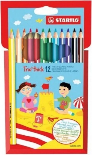 STABILO Trio crayons forts set de 12 couleurs