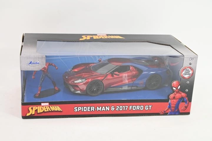 Jada Toys Marvel Spider-Man – modèle de voiture Ford GT 2017 1:24 avec figurine - 1 pièce