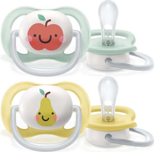 Philips Avent sucette Ultra Air neutre pomme 0–6 mois, 2 pcs