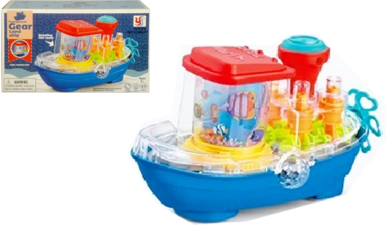 Jouet bateau avec lumières, mélodies et cheminée rotative – cinquième roue