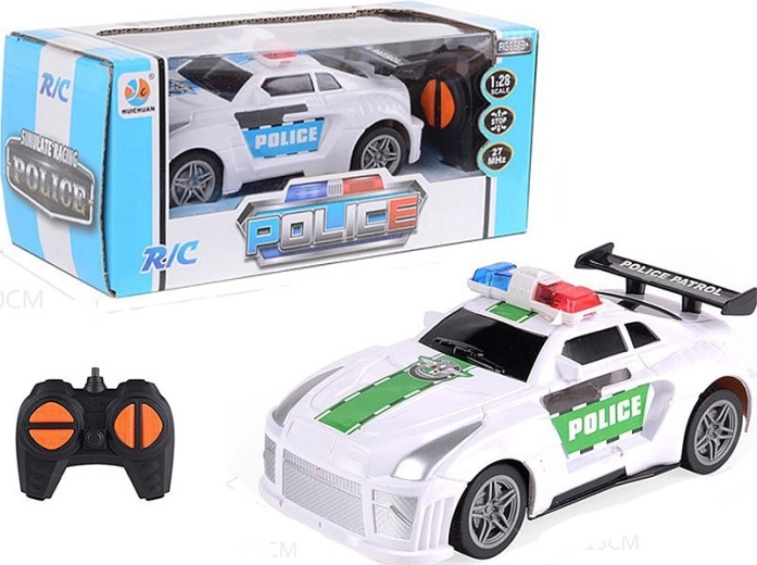 Voiture de police RC Adar télécommandée 27 MHz 1:28 - 1 pièce