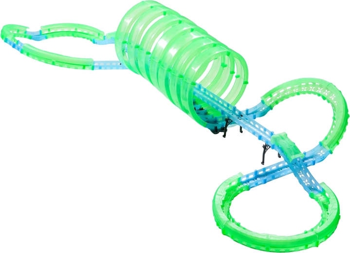 Piste de course lumineuse dans l’obscurité, 85 pièces