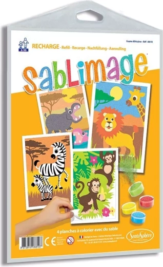 Sentosphere Sablimage tableaux de sable – Animaux africains
