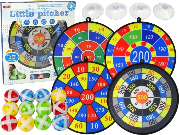 Set de fléchettes pour enfants avec cibles 36 cm et balles à velcro