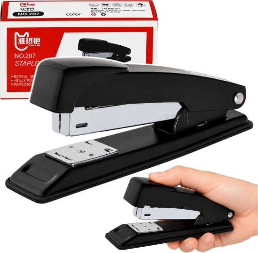 Agrafeuse de bureau classique noire pour agrafes 24/6 et 26/6