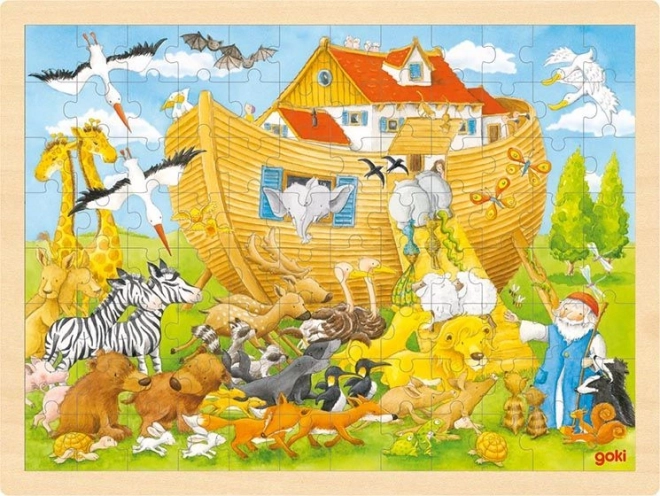 Goki puzzle en bois Arche de Noé 96 pièces