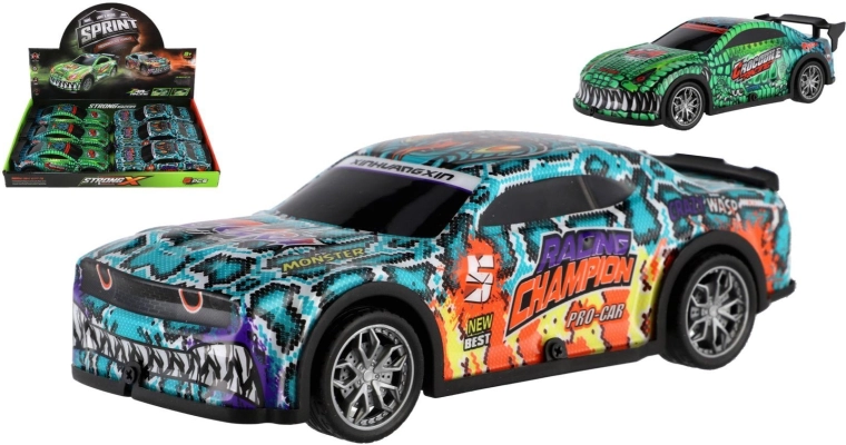 Voiture de course à rétrofriction avec lumière et son 19,5 cm