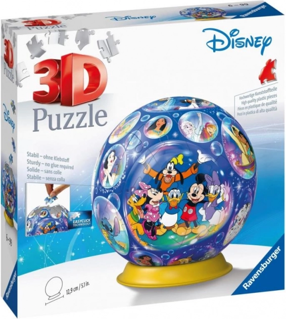 Boule puzzle 3D DISNEY de RAVENSBURGER, 72 pièces