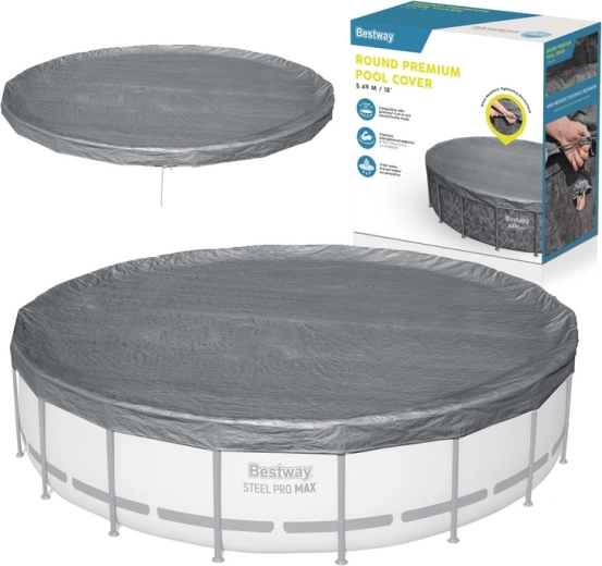 Bâche de couverture premium Bestway pour piscine ronde 5,49 m