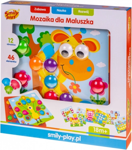 Mosaïque pour enfants avec chevilles pour tout-petits