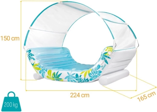 Chaise longue gonflable Tropical