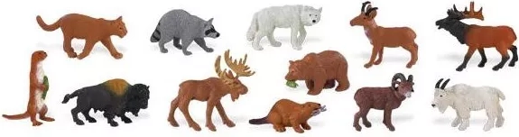 Safari Ltd animaux d’Amérique du Nord – set de 48 miniatures