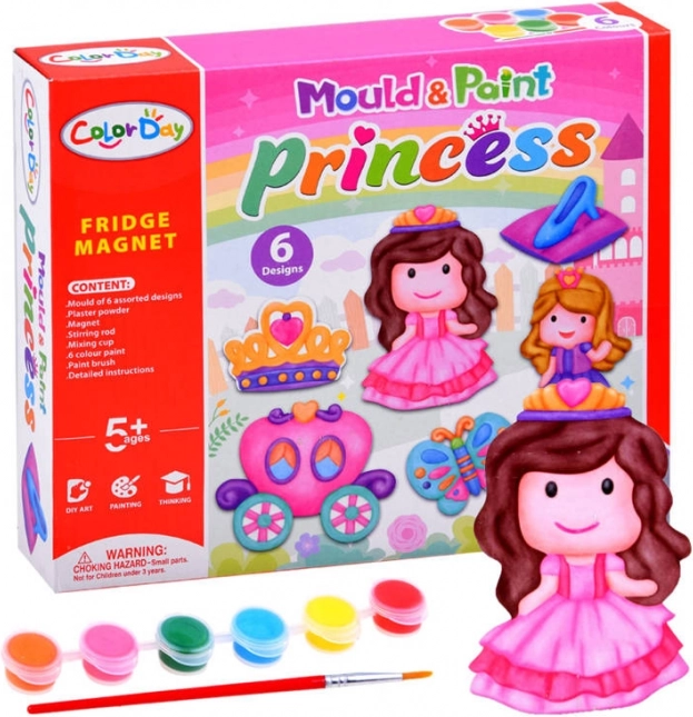 Kit créatif pour fabriquer des magnets en plâtre – princesses