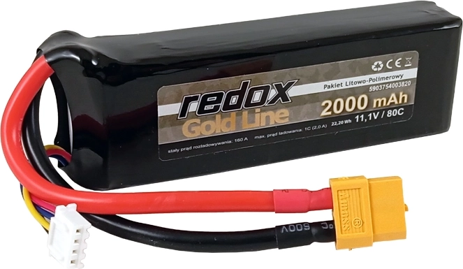 Batterie LiPo Redox Gold line 2000 mAh 11,1 V 80C XT-60