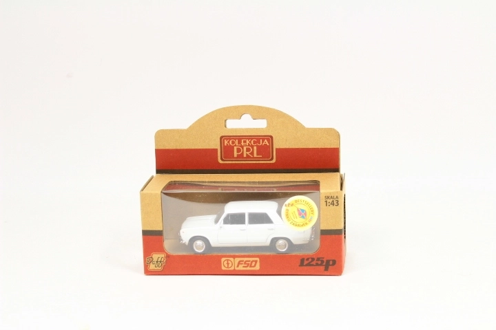 Modèle réduit de voiture FSO Fiat 125p blanc 1:43