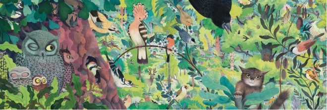 DJECO Puzzle panoramique Hiboux et oiseaux 1000 pièces