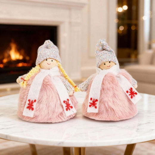 Poupée décorative de Noël 13 cm, 2 modèles - 1 pièce