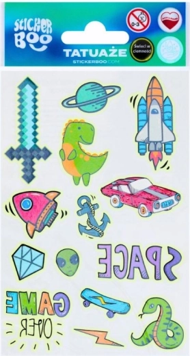 Tatouages pour enfants phosphorescents (qui brillent dans le noir)