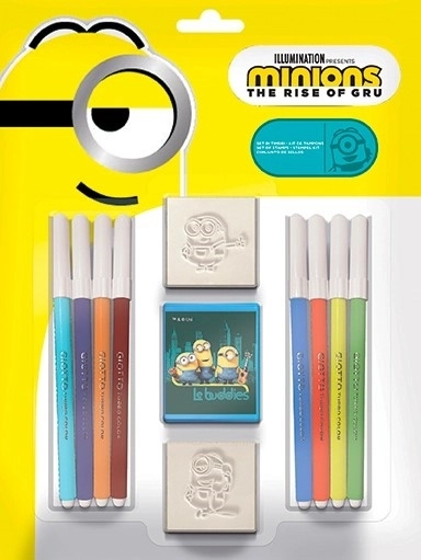 Set de tampons Multiprint Minions – 2 tampons et 8 feutres