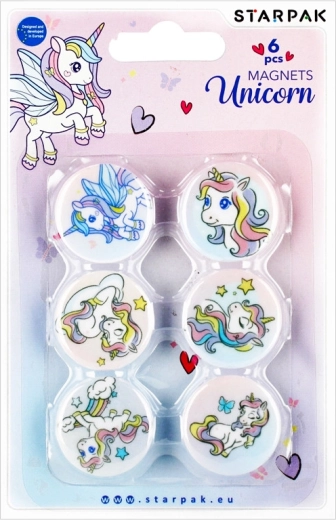 Starpak aimants avec motif licorne - lot de 6 pièces