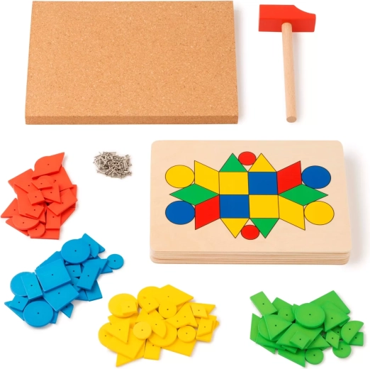 Toys for Life mosaïque à clouer avec formes géométriques