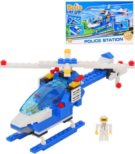 BuildMeUP jeu de construction hélicoptère de police 122 pièces