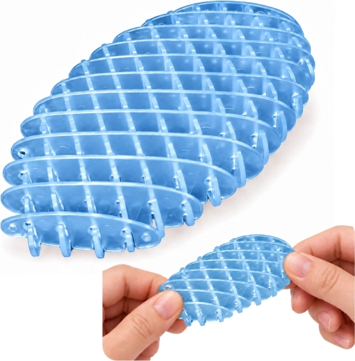 Fidget antistress bleu transparent de 5 cm