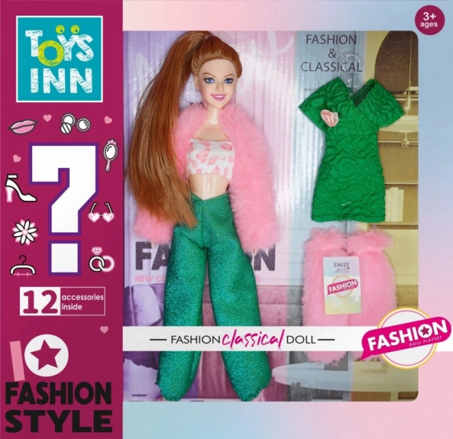 Emily poupée mannequin rose