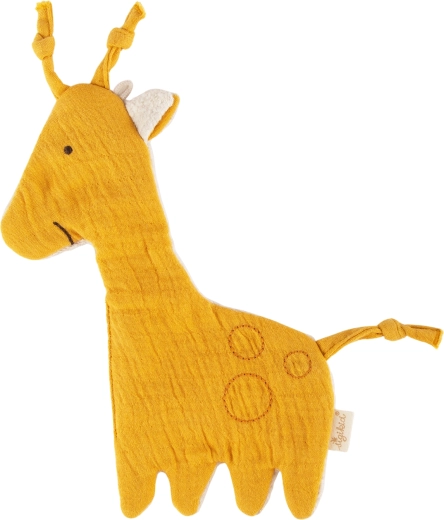 Doudou en mousseline sigikid girafe avec film froissant
