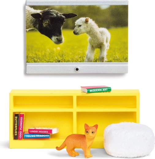 Lundby – ensemble de meubles TV pour maison de poupées