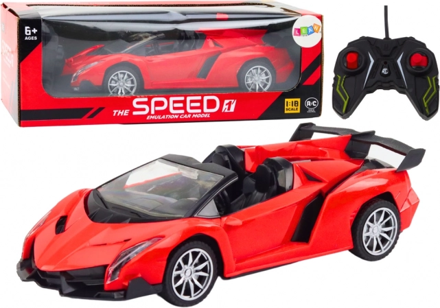 Voiture RC de sport rouge 1:18