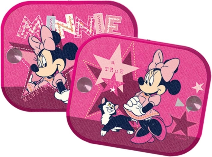 Pare-soleil de voiture Minnie Mouse rose, 2 pièces